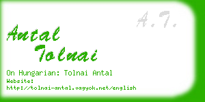 antal tolnai business card